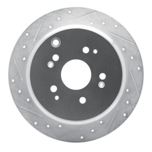 Honda Odyssey Brake Rotor (1) - Rear Left - R1 Concepts - Drilled & Slotted - Silver - `02-`04 Honda Odyssey Brake Rotor (1) - Rear Left - R1 Concepts - Drilled & Slotted - Silver - `02-`04